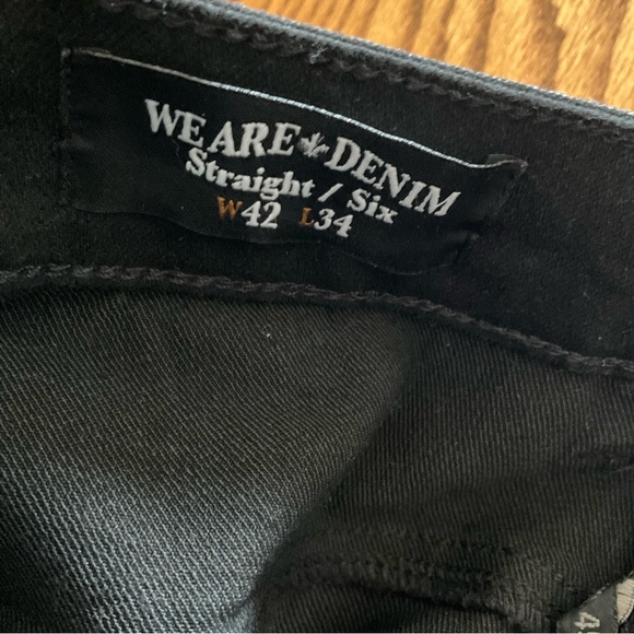 NWT Buffalo David Bitton Crinkled Straight Six Men’s Jeans Sz 42 x 34 - Picture 13 of 16